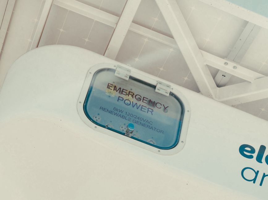 An emergency power generator, featuring clean technology concepts.